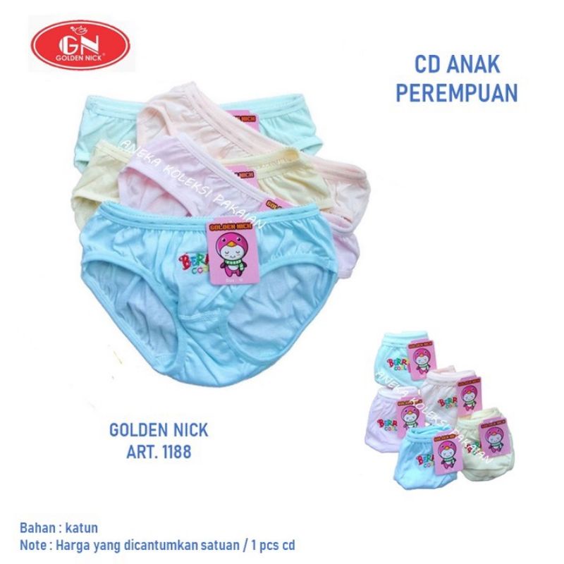 Celana Dalam Anak  Perempuan GOLDEN NICK 1189 Bahan Katun