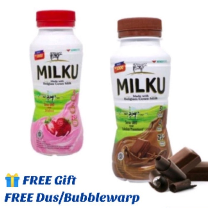 

MILKU BOTOL SUSU UHT STRAWBERRY COKLAT / HAMPERS ULANG TAHUN