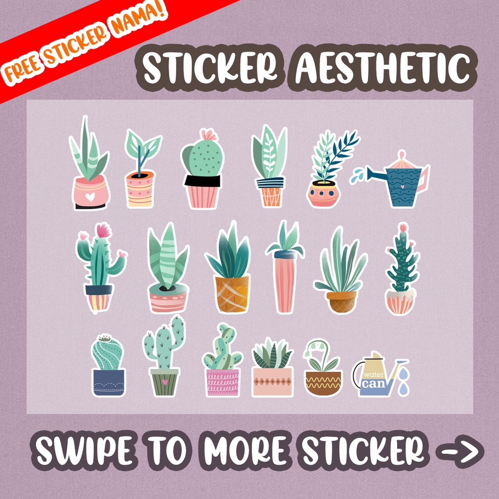 

[50 pcs] Sticker aesthetic | sticker lucu | stiker random | die cut sticker