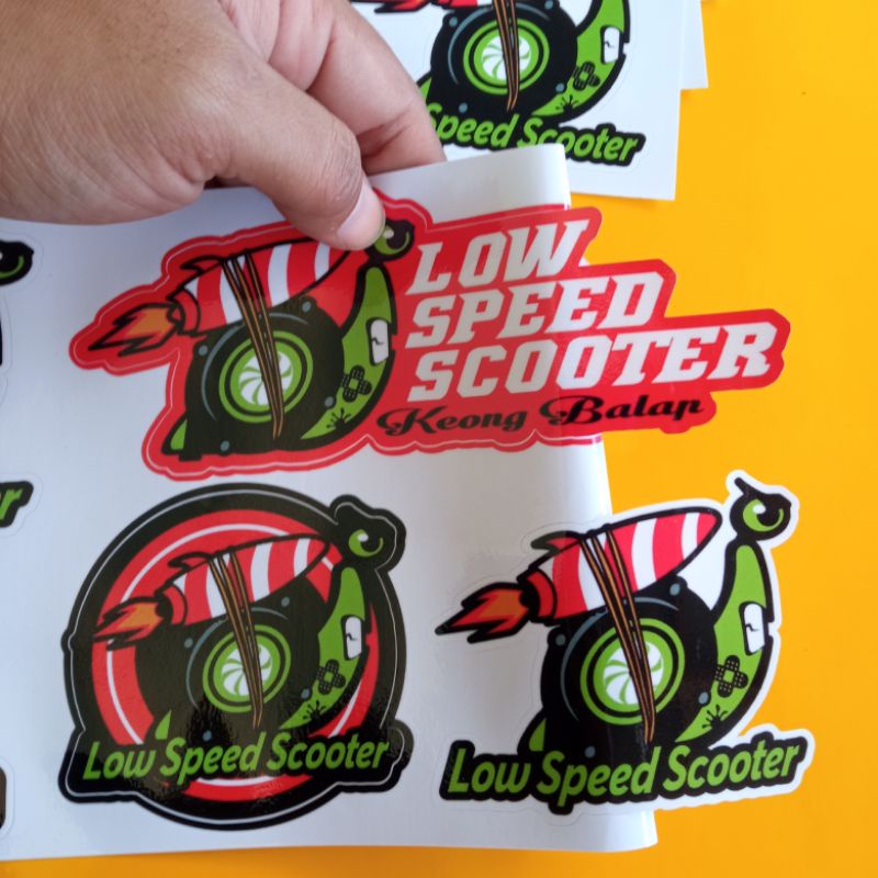 STICKER PACK STIKER VESPA RACING LOW SPEED SCOOTER + CUTTING/POTONG MURAH P016