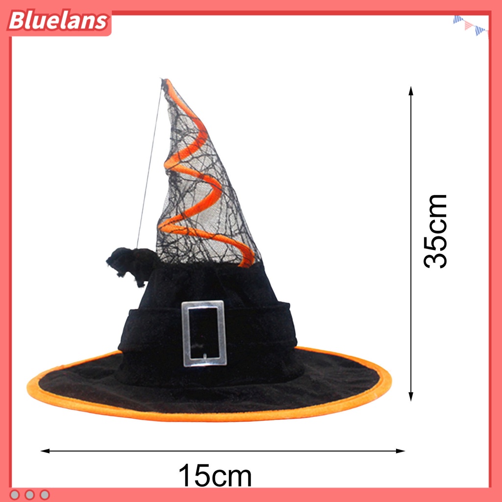 Topi Penyihir Bahan Kain Lembut Breathable Untuk Dekorasi Halloween