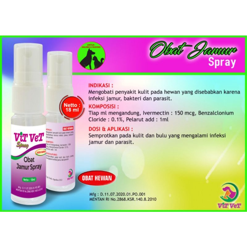 vit vet obat jamur spray