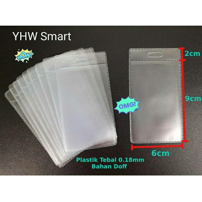 Plastik Pelindung Kartu Name Tag E-Toll eMoney ATM KTP SIM MRT ID Card etoll Doff.