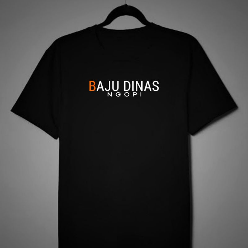 Kaos Katun Hitam | Kaos Cutton Combed 30s | Pesan kaos custom | Kaos sablon BAJU DINAS NGOPI