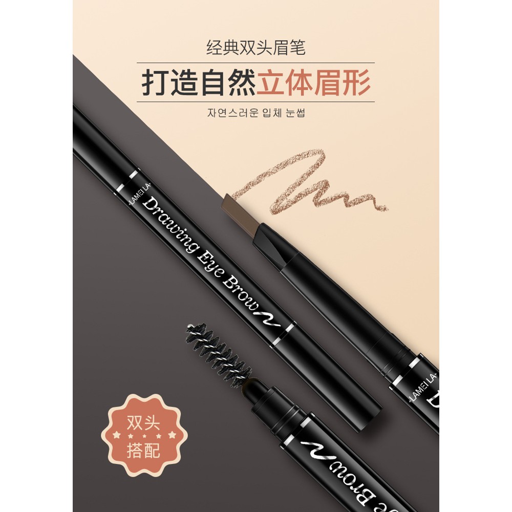 LAMEILA 7 COLORS  EYEBROW PENCIL LASTING EYEBROW PEN (WATERPROOF) KODE 789