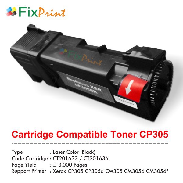 Catridge Compatible Fuji Xerox CP305  Black, CT201632 Murah