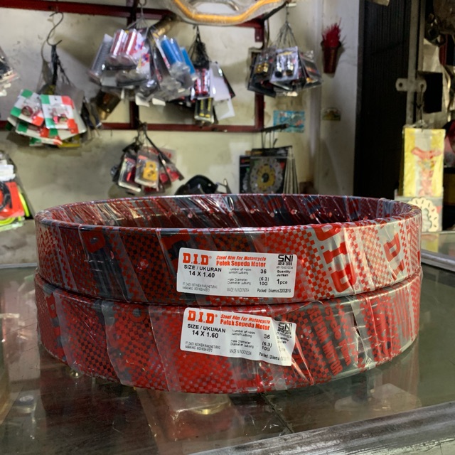 Velg did hitam ring 14 ukuran 140