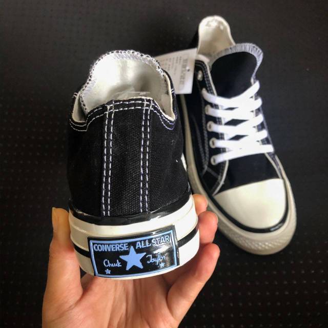 Converse 70s Low Black-White Unisex, Sepatu Converse All Star Classic Grade Ori Vietnam Sepatu murah