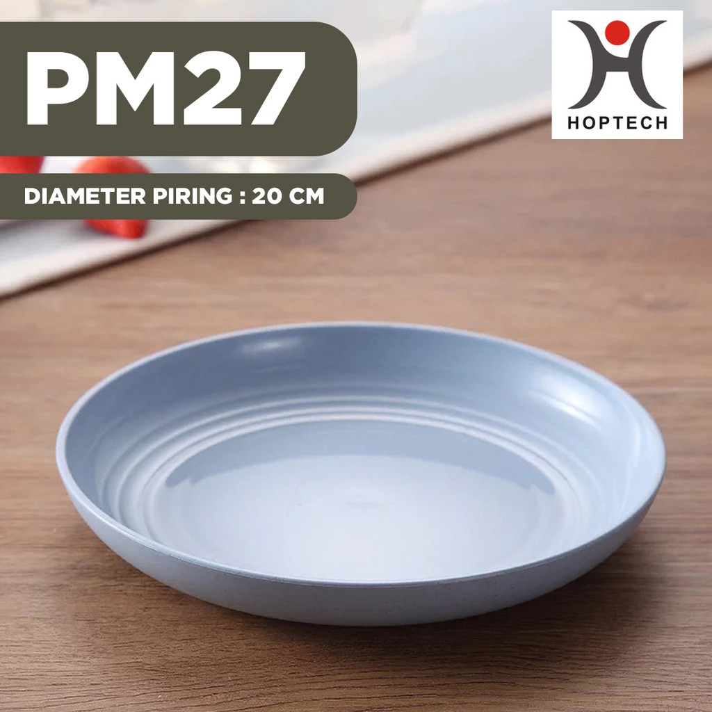 Piring Makan Saji | 20 dan 25 cm Round Plate Piring Saji | Ramah Lingkungan | Biodegradable-PM27 | PIRING BIRU
