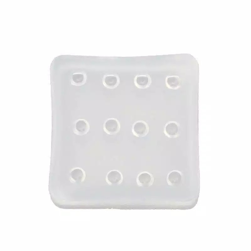 Cetakan Manik-manik Epoxy Resin Bulat Mini 4mm Transparan Bahan Silikon Untuk Perhiasan