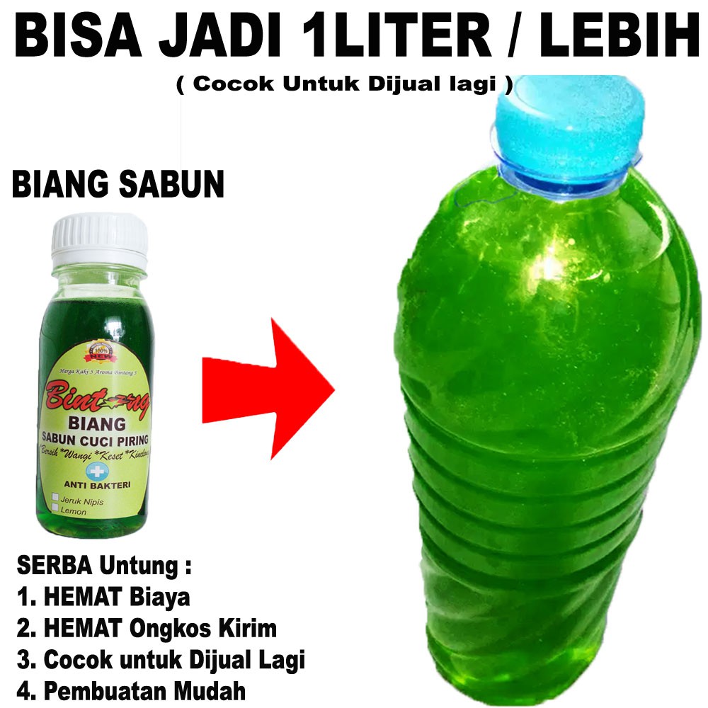 Biang Sabun Cuci Piring BINTANG 1 Liter Busa Banyak + Anti Bakteri / Bibit Sabun