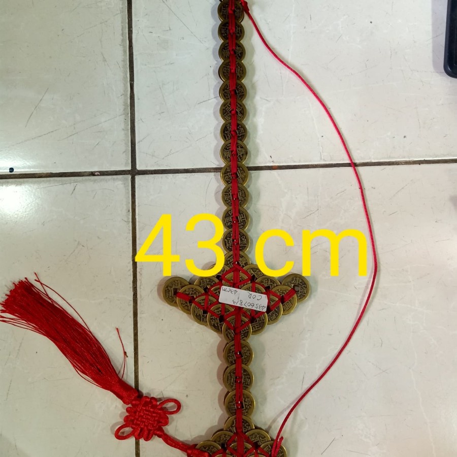 pedang koin kuno china - coin - 43 cm