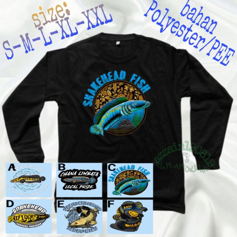kaos anak channa snakehead/andrao/stewarti/limbata/auranti/maru/pulchra/blue pulchra/barca/marulioid