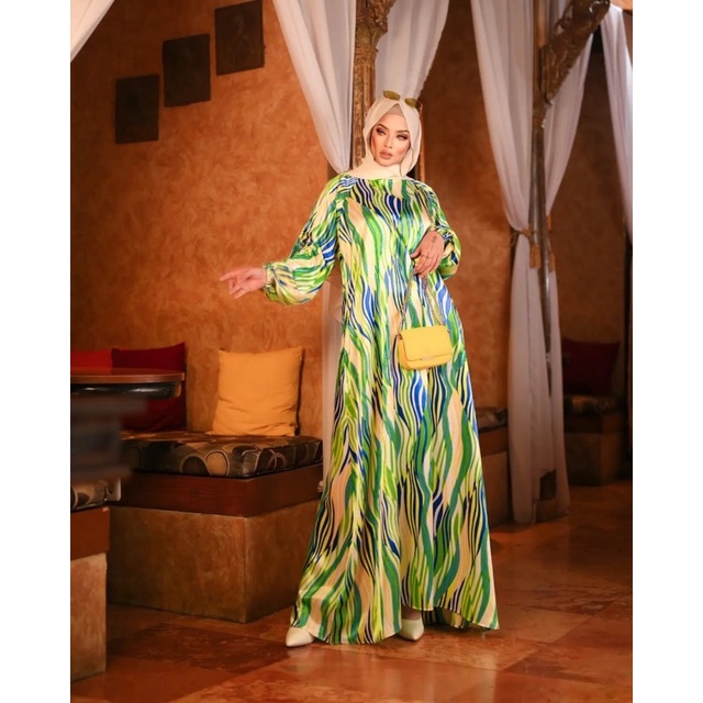 ABAYA MOTIF SILK PREMIUM