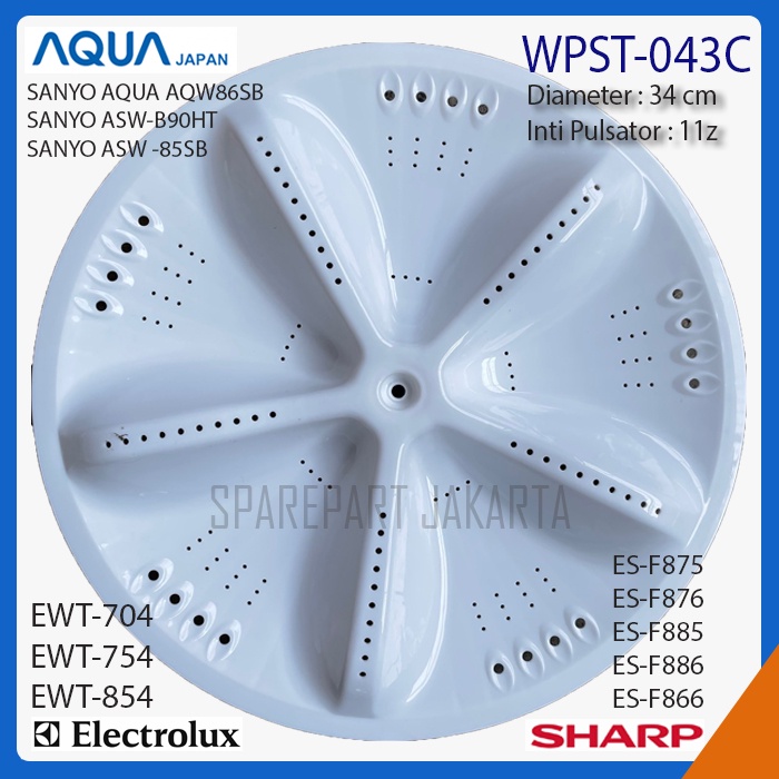 Jual SPAREPART JAKARTA Pulsator mesin cuci Sanyo Aqua gigi 11 D34cm