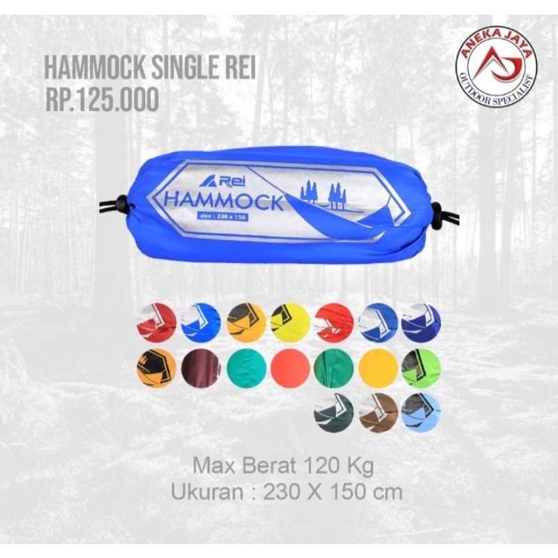 Hammock Single Ciremai  Arei Ayunan Hammock Rei ori