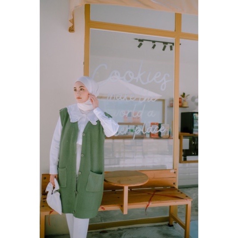 Cesa Knit Long Cardigan / Baju Raju Cardigan Wanita Import