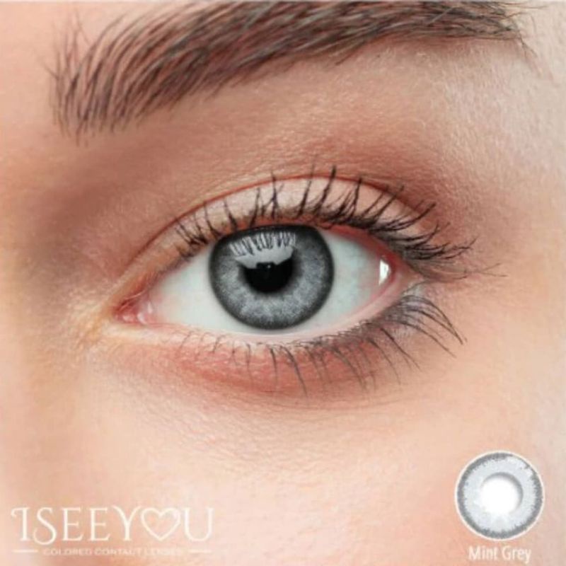 Softlens warna diameter 14.5 water 43% omega IseeYou Warna Mint Grey