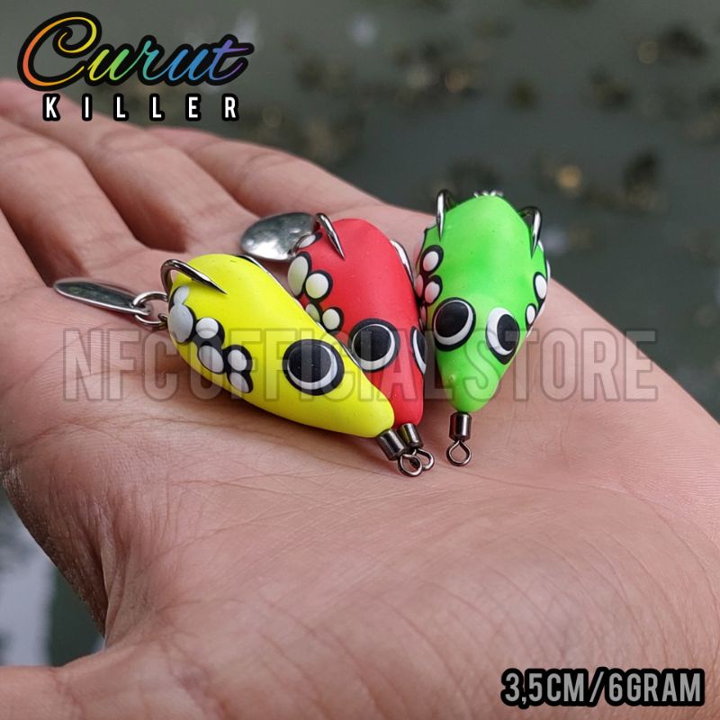 SF Soft frog Curut KILLER 3,5 cm 6 gram Umpan casting Gabus Haruan Toman LONGCAST