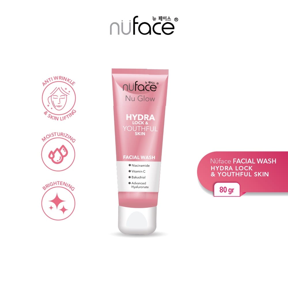 Nuface Nu Glow Hydra Lock &amp; Youthful Facial Wash Gel 80 gr