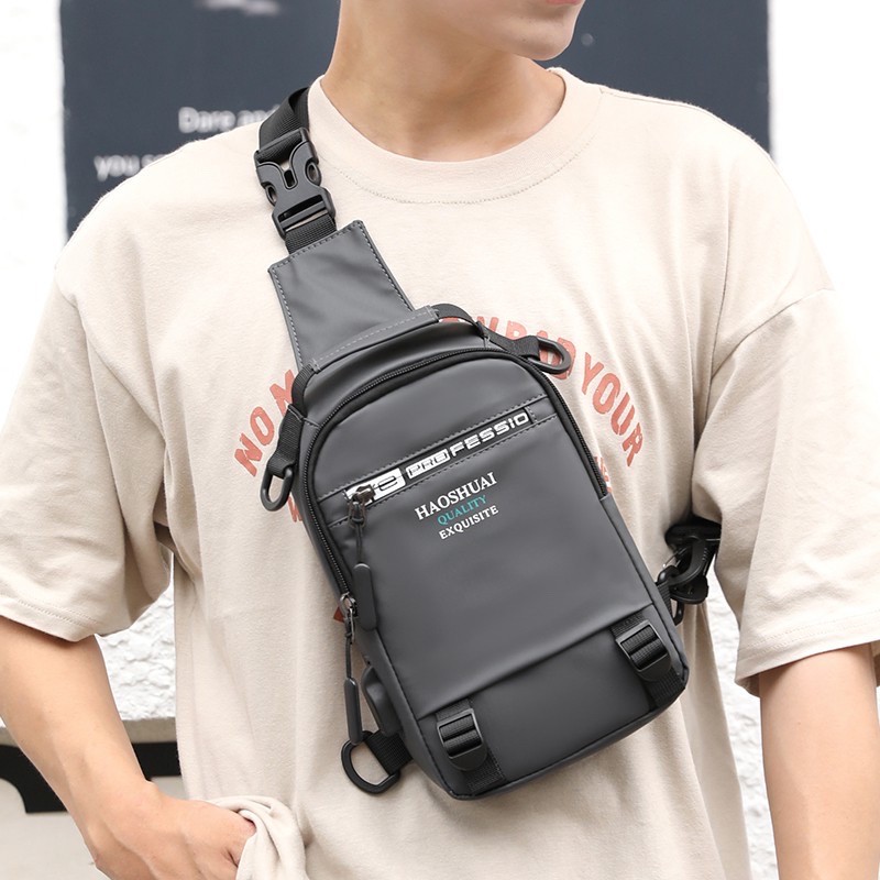 HAOSHUAI 1100-12 Tas Selempang Pria Waistbag Pria Waterproof WATCHKITE WKOS