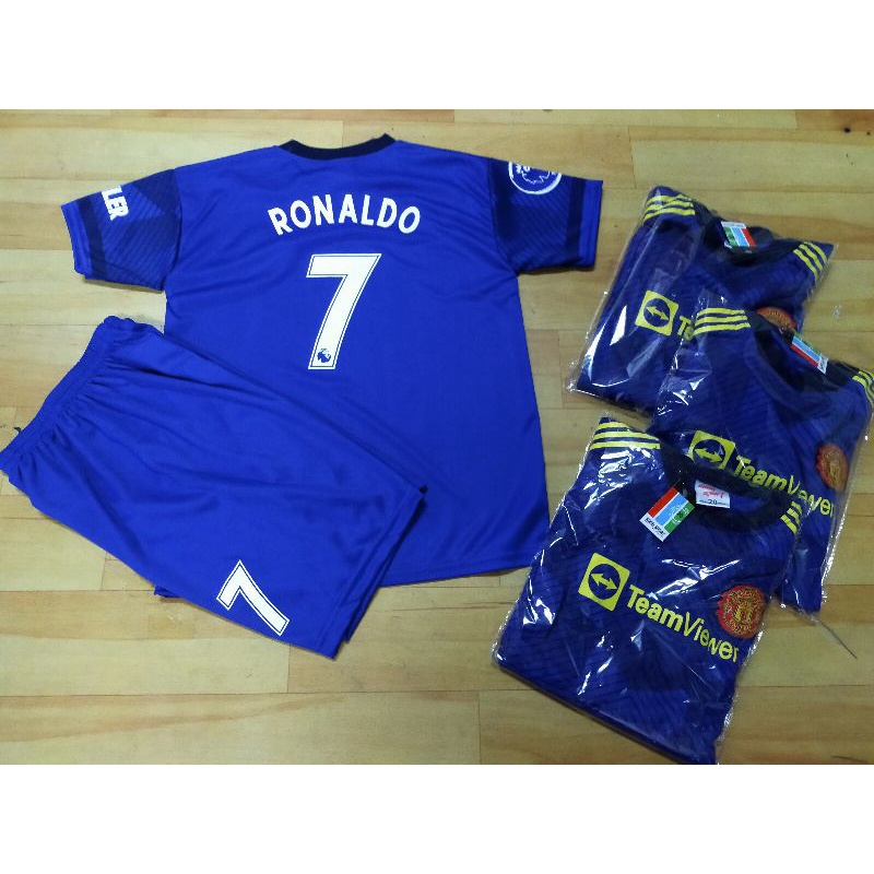 SETELAN BOLA ANAK MU BIRU EDISI RONALDO usia  1-5 THN