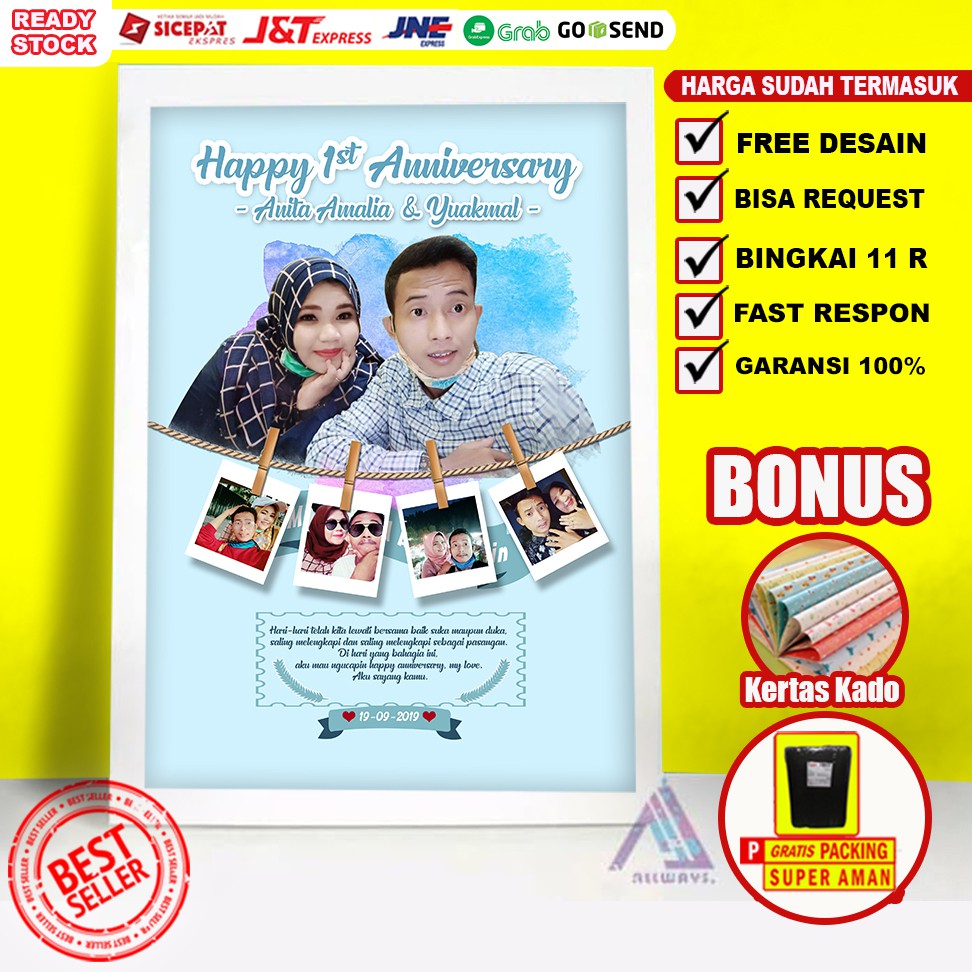 

Kado Anniversary, Kado Valentine, Kado Pasangan, Murah, Unik Bingkai Bisa Custome 11 R