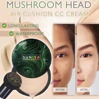 ( 100% ORIGINAL ) BEDAK SUNISA CUSHION WATERPROOF BEDAK ANTI AIR MUSHROOM HEAD AIR CC CREAM BPOM BEDAK PADAT TABUR ASLI COD IVORY WHITE NATURAL TERMURAH