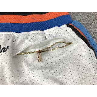  Celana  Pendek  Desain Nba 97 Retro Warna  Putih  Dengan Saku 