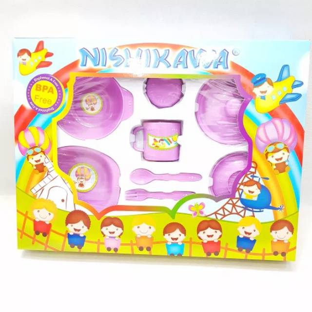 NISHIKAWA FEEDING SET  8403  SET PERALATAN MAKAN BAYI /KADO LAHIRAN Feeding Set Nishikawa Besar 8403 S1