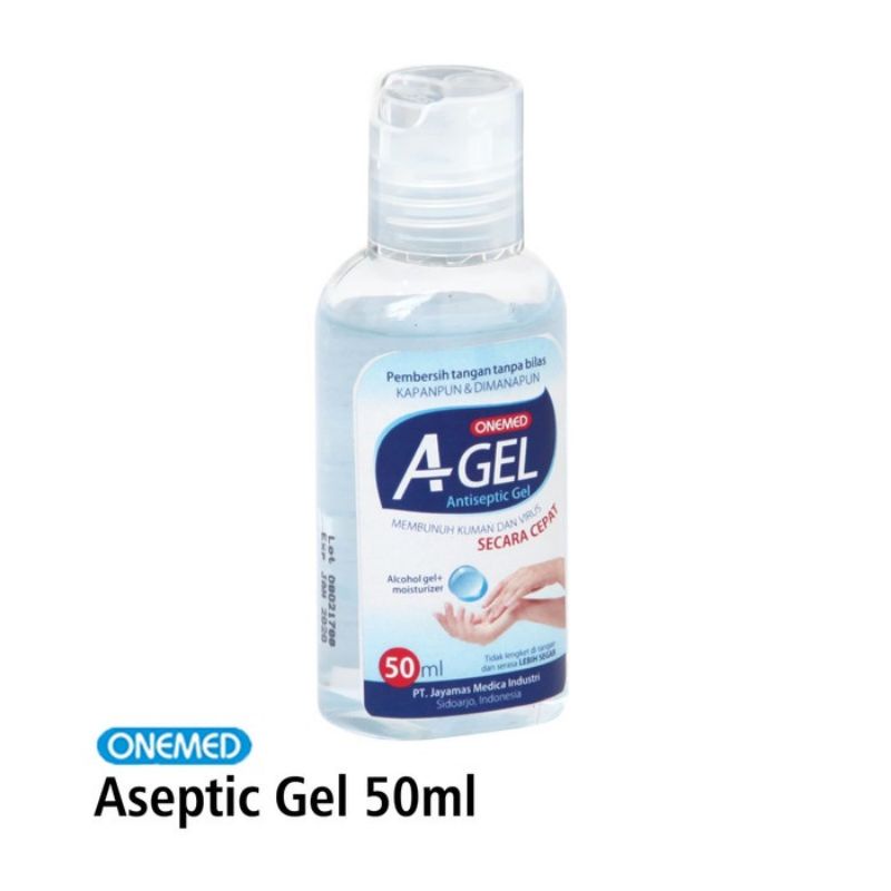 ASEPTIC GEL ASEPTIK 50 ML HANDSANITISER EKONOMIS COCOK DI SAKU