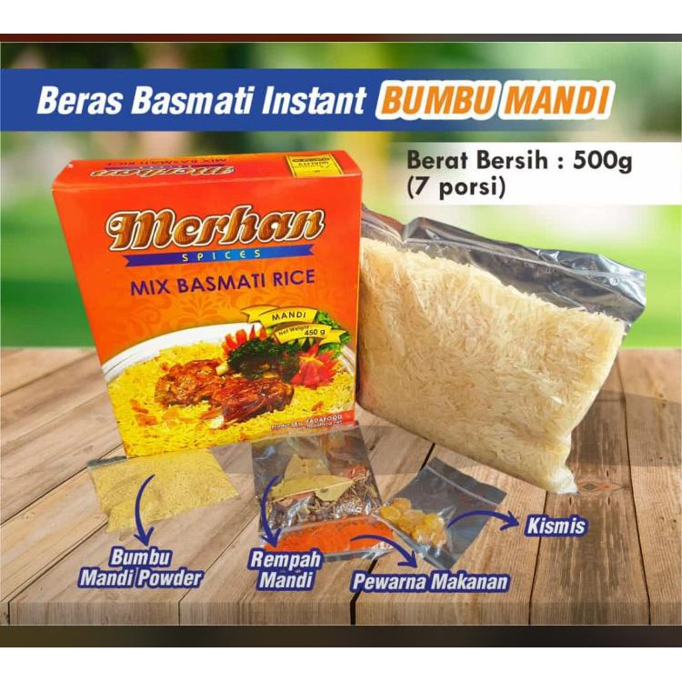 

PROMO (Paket beras basmati + rempah/bumbu jadi) tinggal olah MERHAN bumbu khas timur