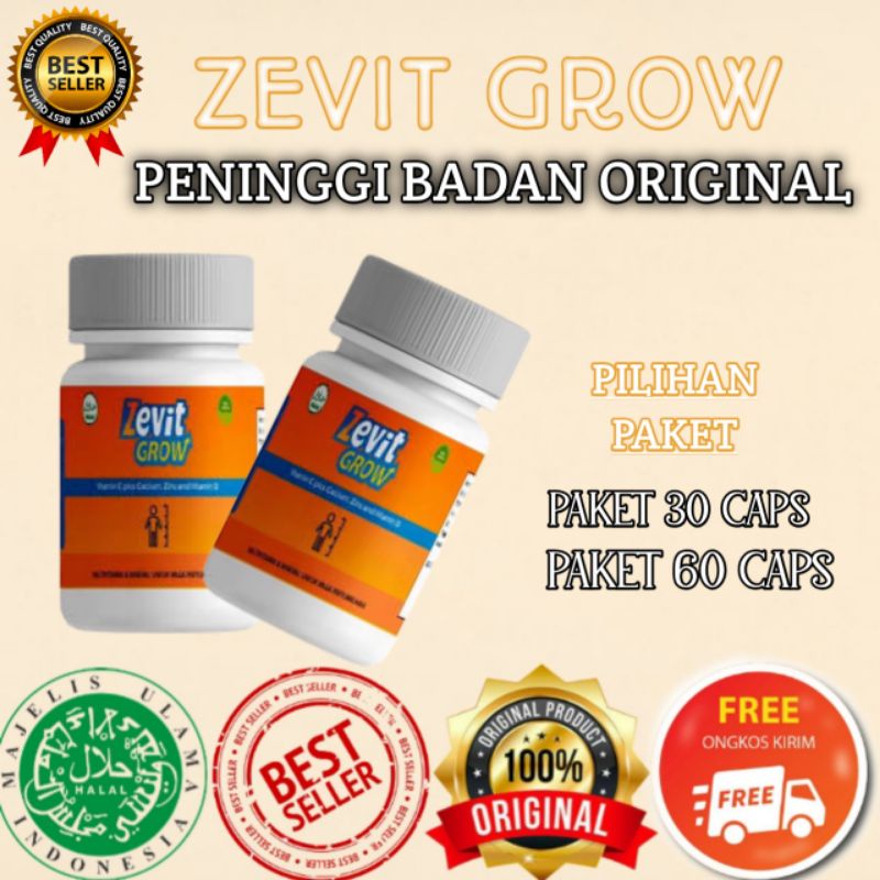 ZEVIT GROW / Peninggi Badan Original / kapsul penambah tinggi badan / peninggi badan