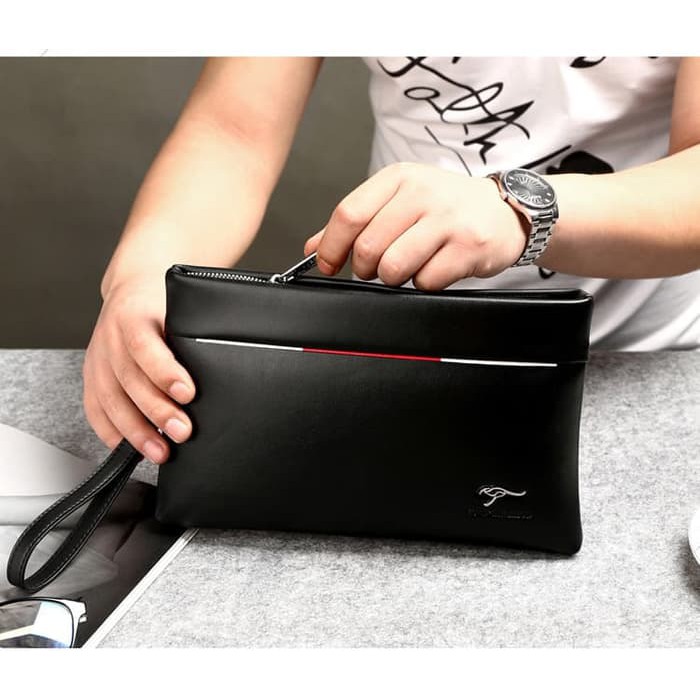 Yues Kangaroo Dompet Tas Genggam Clutch Pria Handbag Man Waterproof