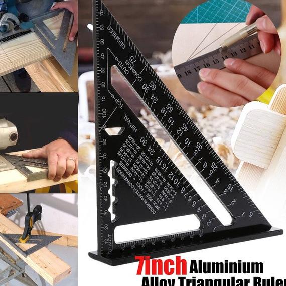 

Office & Stationery | Alat Tulis | Speed Square 7 Inch Woodworking, Penggaris Siku Segitiga Tukang Hitam | Best Seller