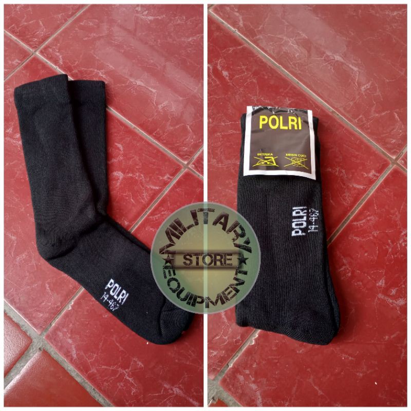 Kaos kaki pdl hitam asli jatah pembagian polri
