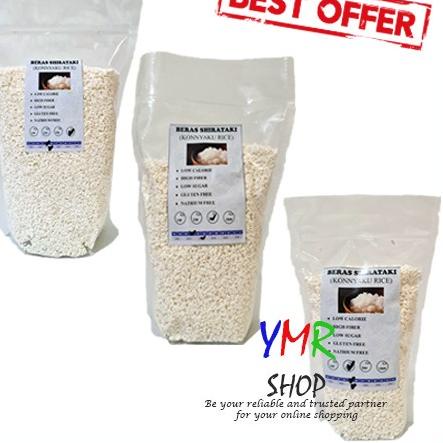 

New Beras Shirataki Sirataki Konnyaku Shiratake Rice Kering Halal Diet Keto Porang 150Gr 250Gr 500Gr 1Kg DEBM Diabetes ,,