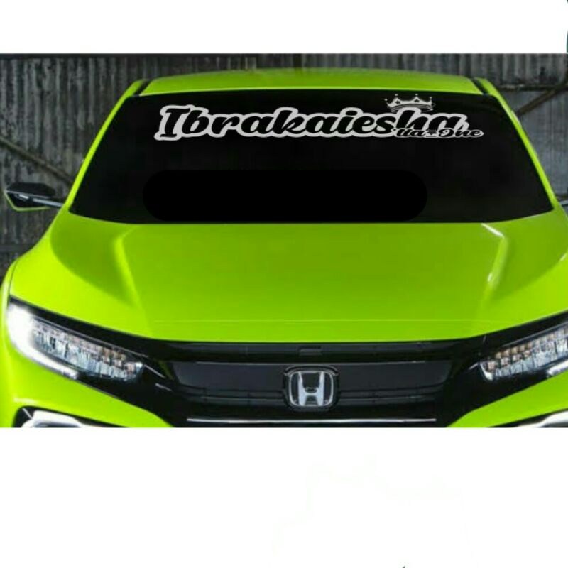 Custom stiker kaca depan mobil