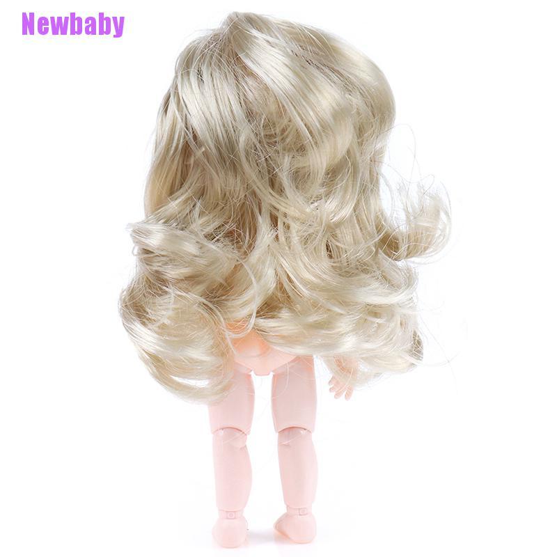 (Newbaby) Mainan Boneka Bayi Mini 13 Dengan Rambut Pink / Silver Ukuran 16cm Naked