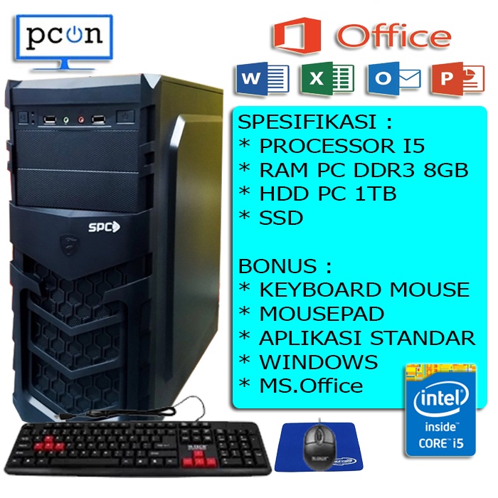 PC RAKITAN KOMPUTER office warnet i5 3470 SIAP PAKAI