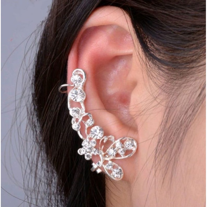 ANTING KPOP ANTING KLIP PRIA WANITA MUTIARA PUNK ROCK KOREAN STYLE JEPIT KLIP ANTING GANTUNG PESTA K