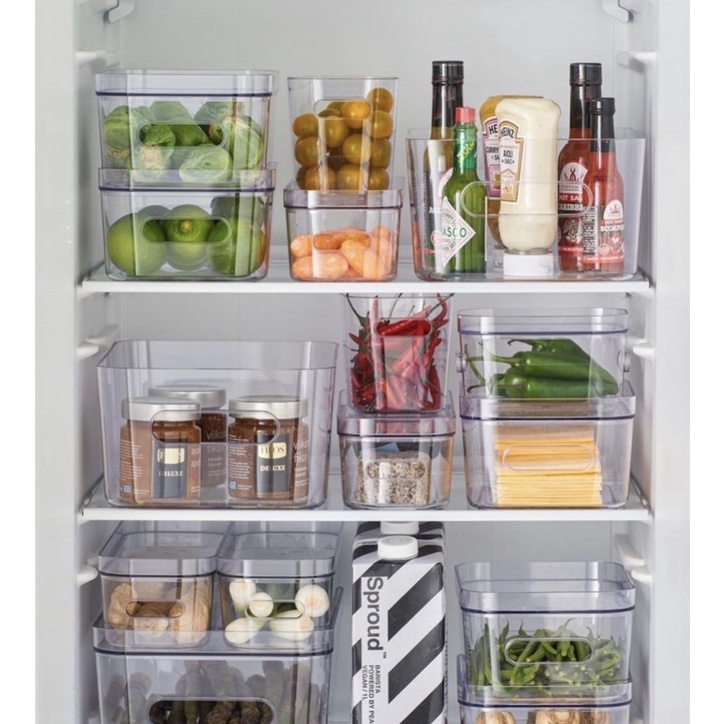 storage organizer transparan , bin pantry acrylic tempat penyimpanan buah sayur