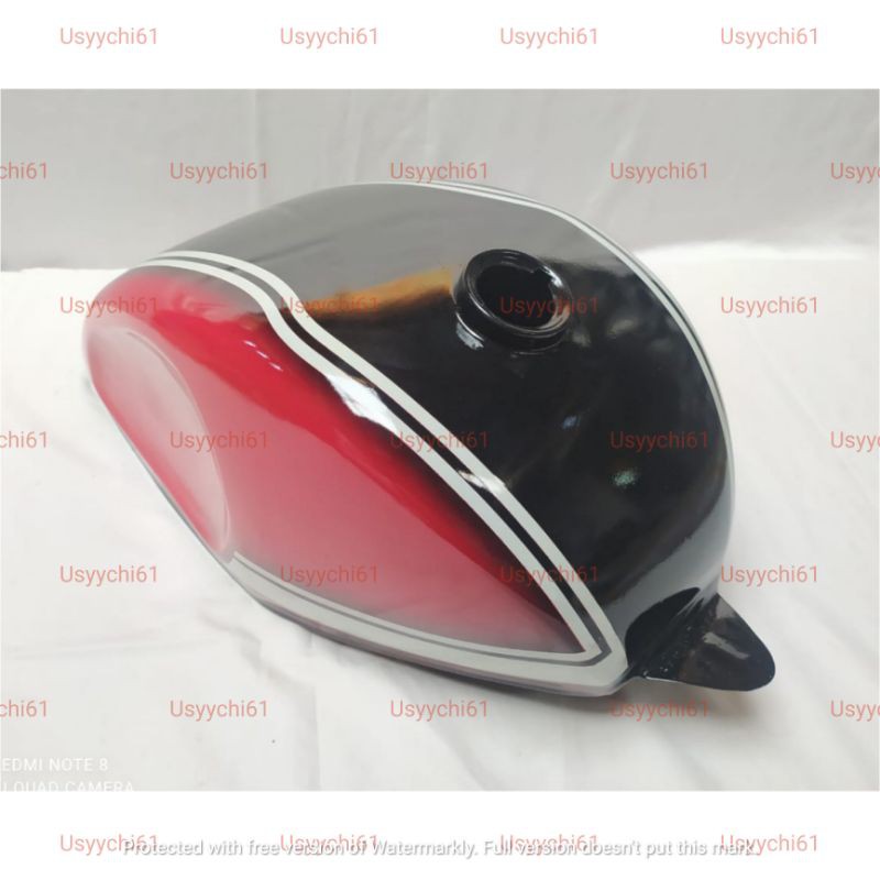 Tangki Cat VIXION Custom injeksi Motif Red Black