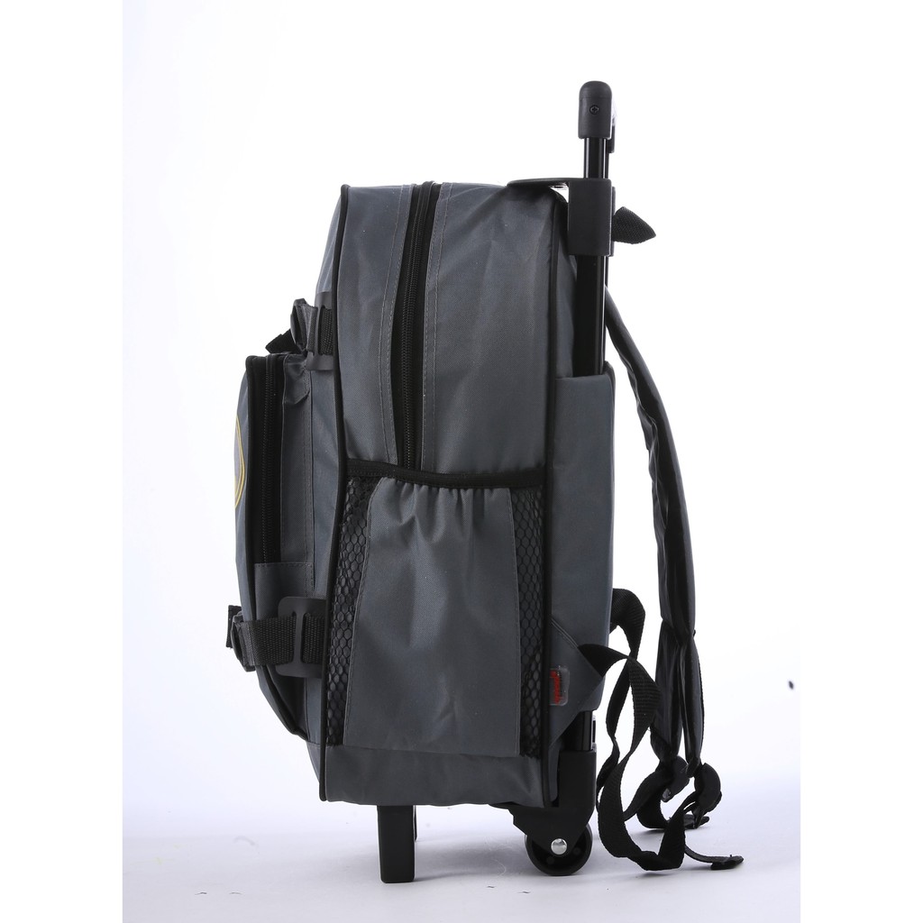 tas troli roda dorong anak laki2 cowo GSL-391 tas koper sekolah piknik trevel hitam betman / ransel anak cowok