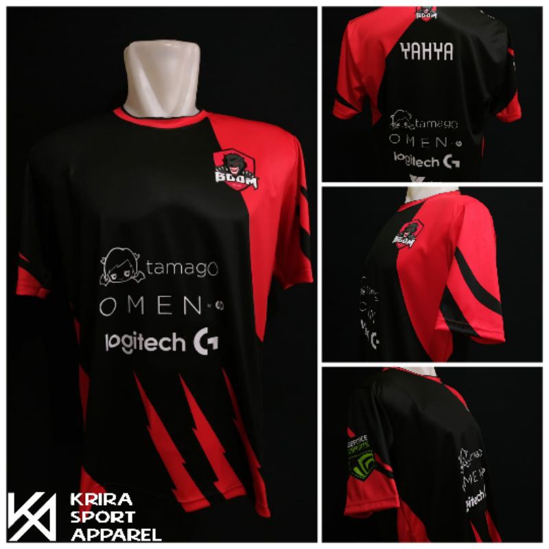 BAJU KAOS JERSEY GAMING BOOM ID ESPORT 2019 CODM FREE FIRE PUBG MOBILE LEGEND CODM AOV ANAK JUMBO