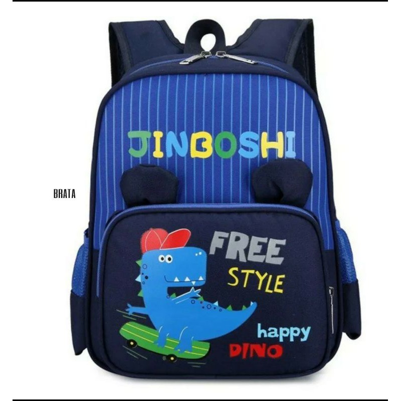 Tas ransel anak motif kartun (JINBOSHI) Ransel untuk Anak Laki-laki Kartun TasSekolah Anak PL952