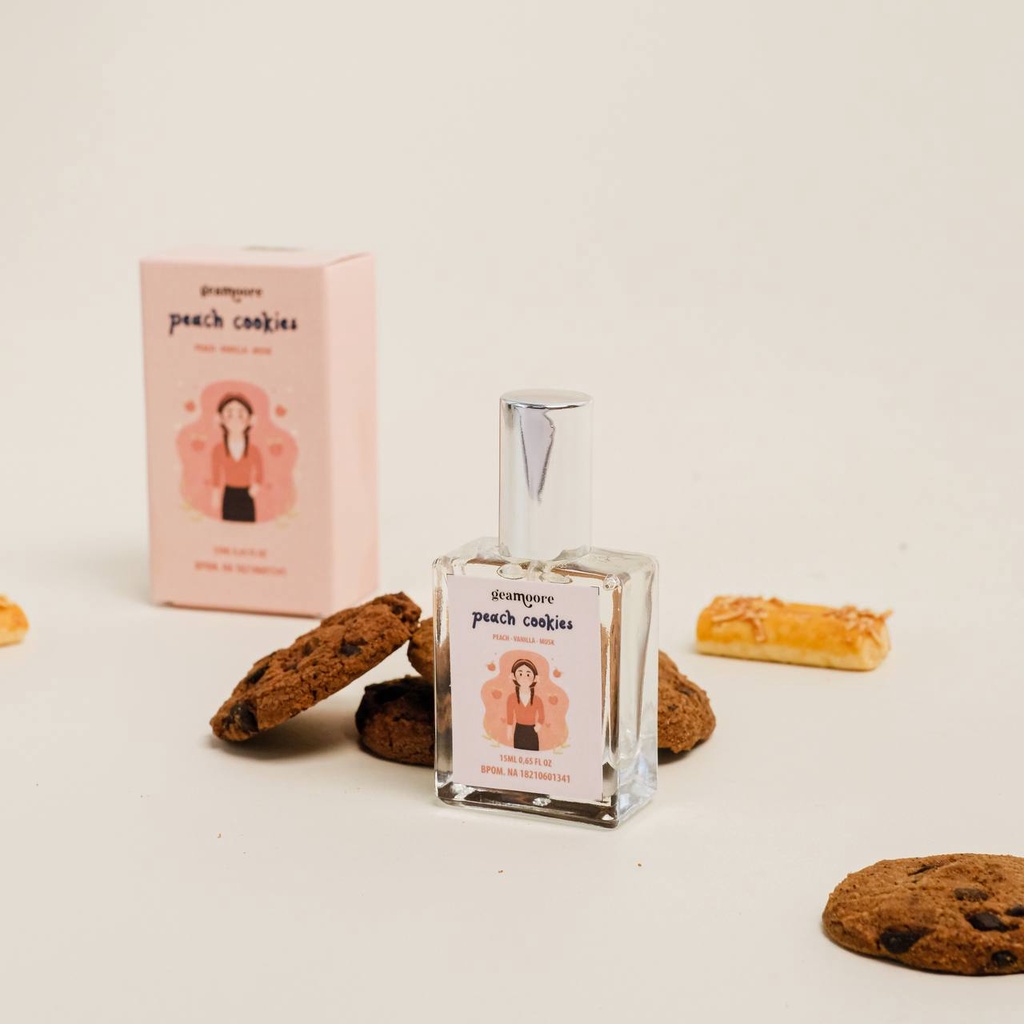 (BPOM) ADDICTED SERIES PARFUM by GEAMOORE PARFUME 15ml Celebshine-PEACH COOKIES
