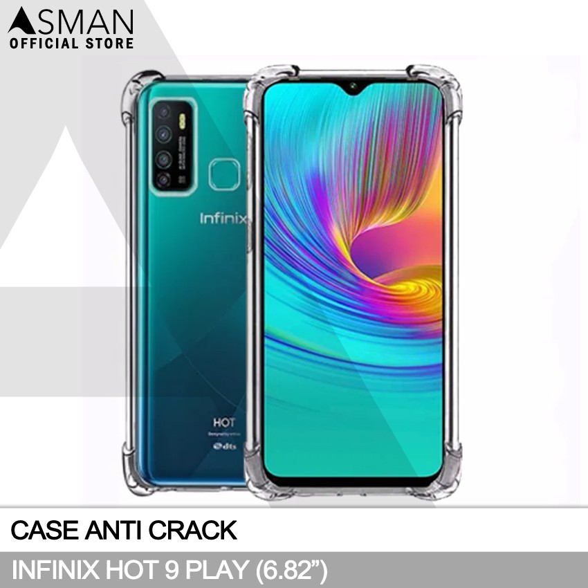 Anti Crack Infinix Hot 9 Play (6.82&quot;) | Softcase Anti Bentur - Clear