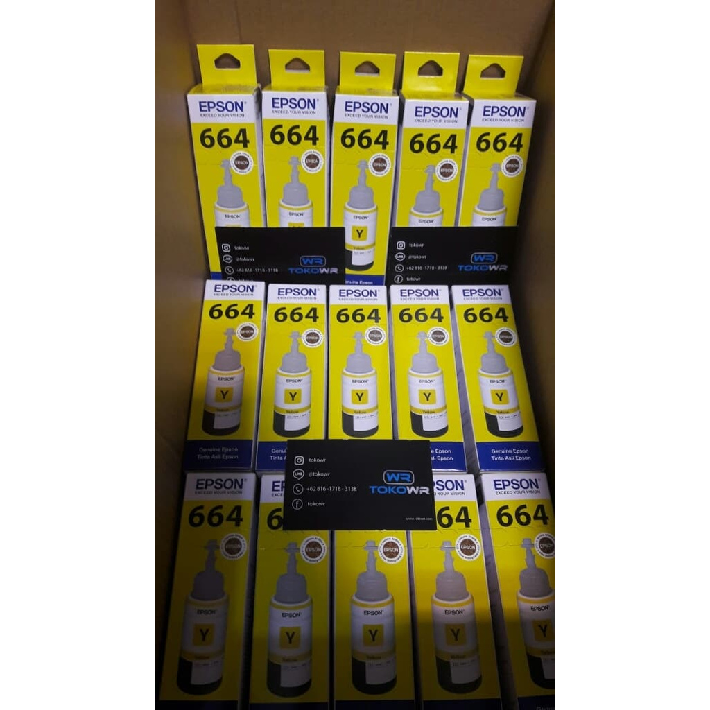 

T6Etfe4E Tinta Printer Original Epson 664 T664 Black/Hitam T6641 L100 L110 E57Dtgfe