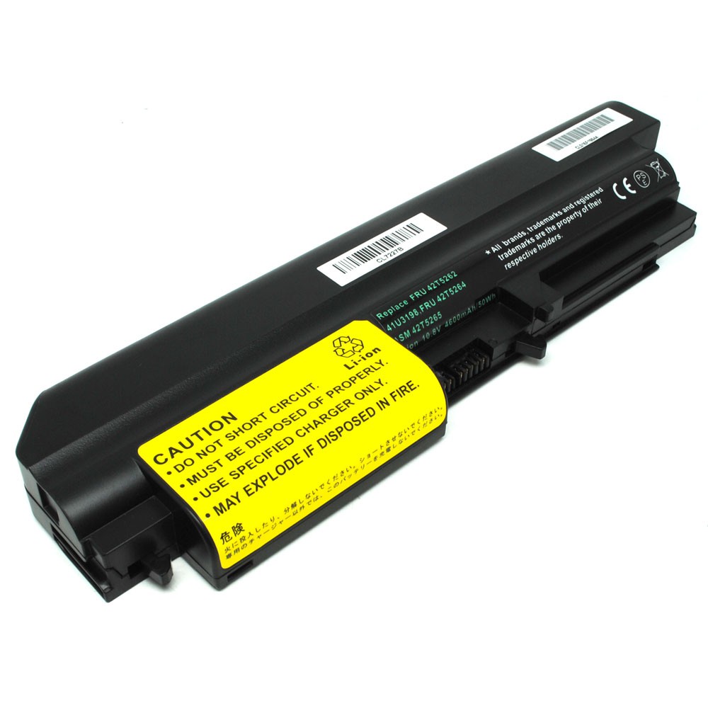 Baterai ORIGINAL Lenovo Thinkpad R400 R61 T400 T61 14 - Black